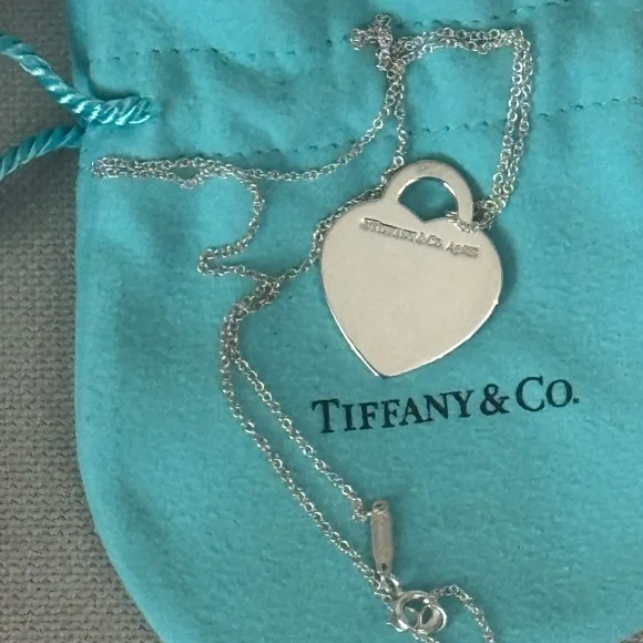 Tiffany & Co. Heart Tag Necklace RARE LIMITED EDITION 727 Fifth Ave Necklace - Picture 5 of 11